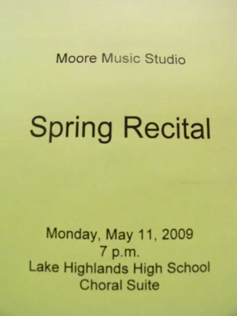 2009 Spring Recital